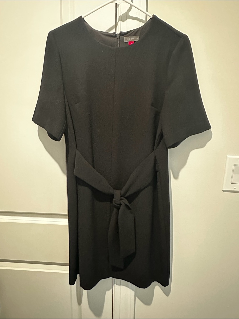 Vince Camuto Black Tie-Waist Mini Dress
